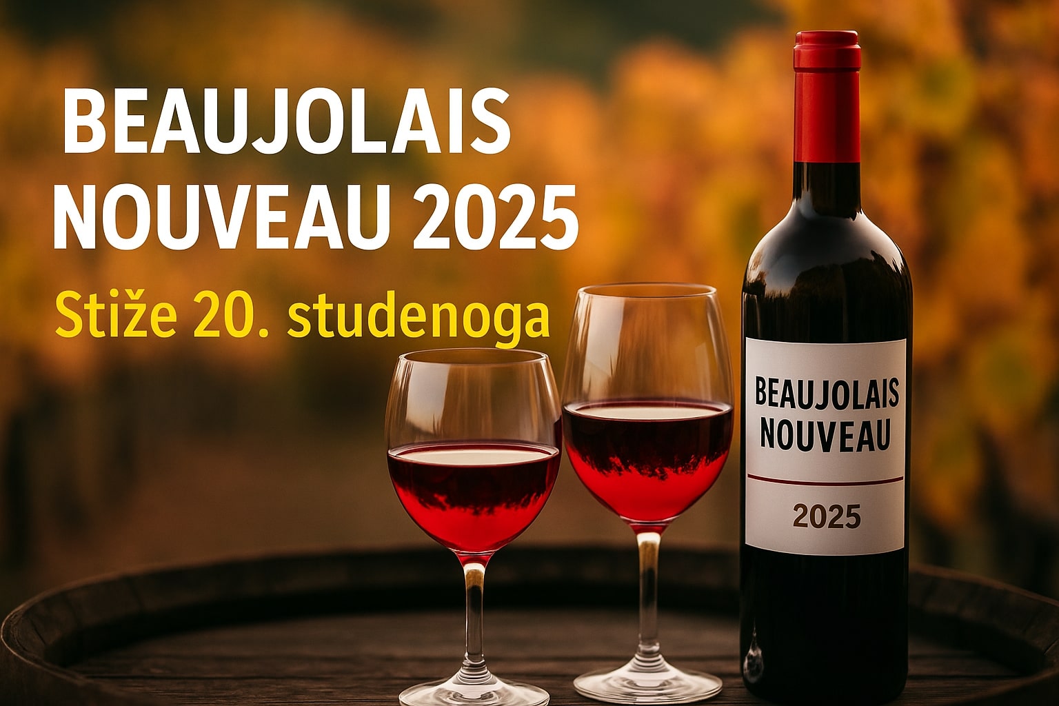 Beaujolais Nouveau 2025 stiže 20. studenoga
