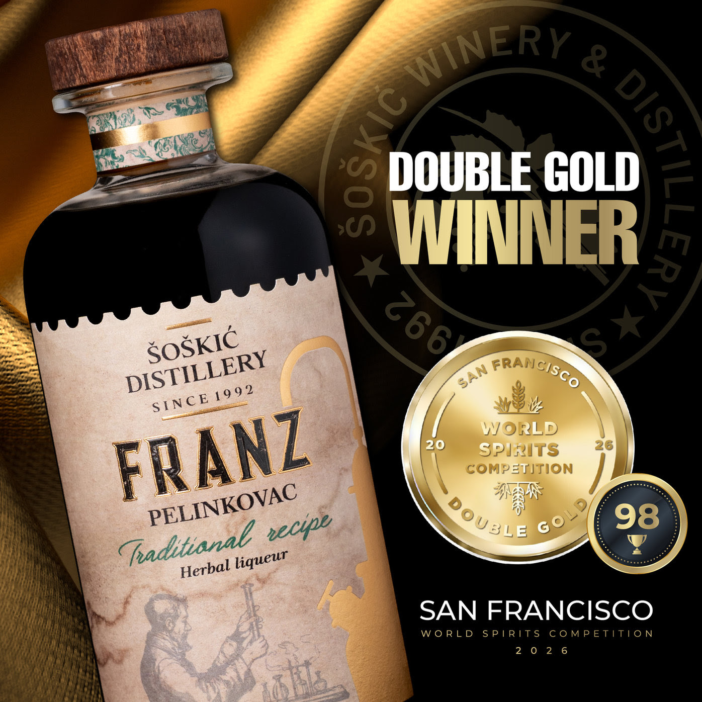 Pelinkovac FRANZ  osvojio DOUBLE GOLD u San Franciscu!