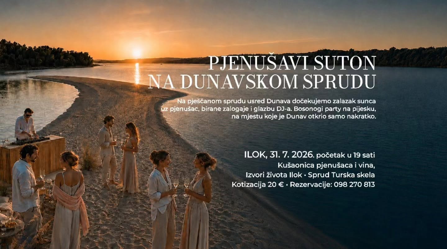 Zalazak sunca uz Dunav – Ilok vas poziva na jedinstveni bosonogi party uz mnoštvo pjenušavih mjehurića!
